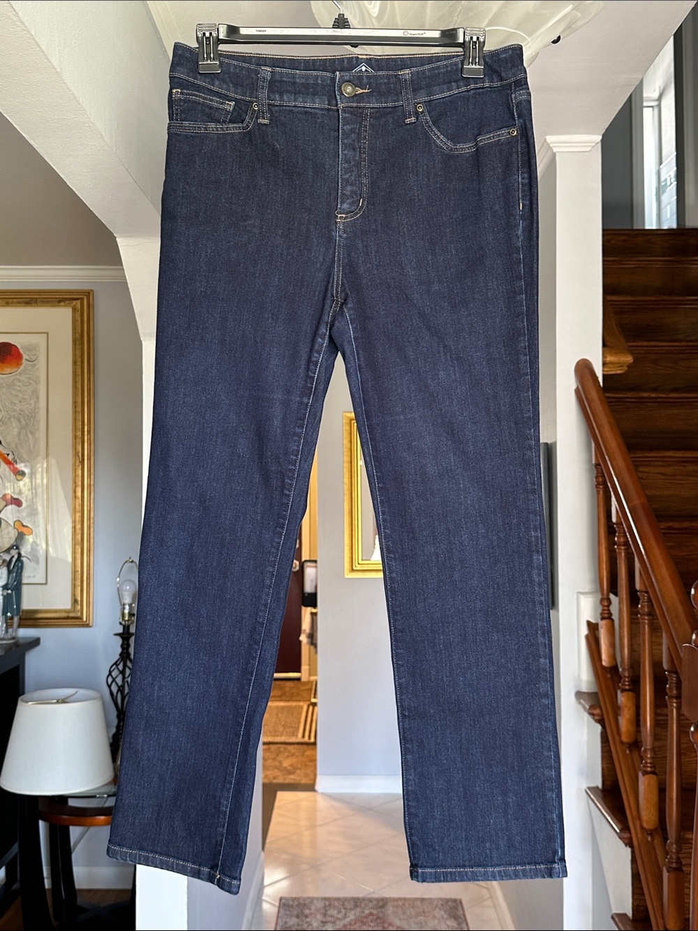 St. John’s Bay Dark Indigo Straight-Leg Jeans Sz 12P